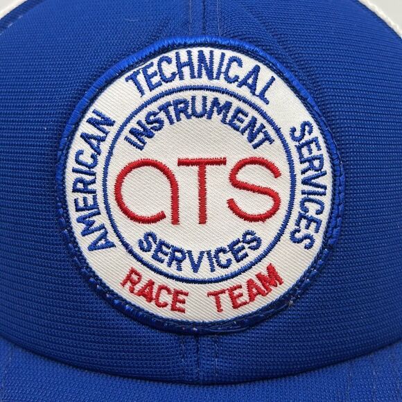 Vintage American Technical Service ATS Instrument Baseball Cap Hat Trucker - Picture 2 of 14